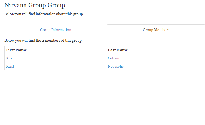 view individual group