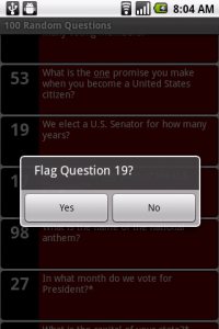 Flagging Question